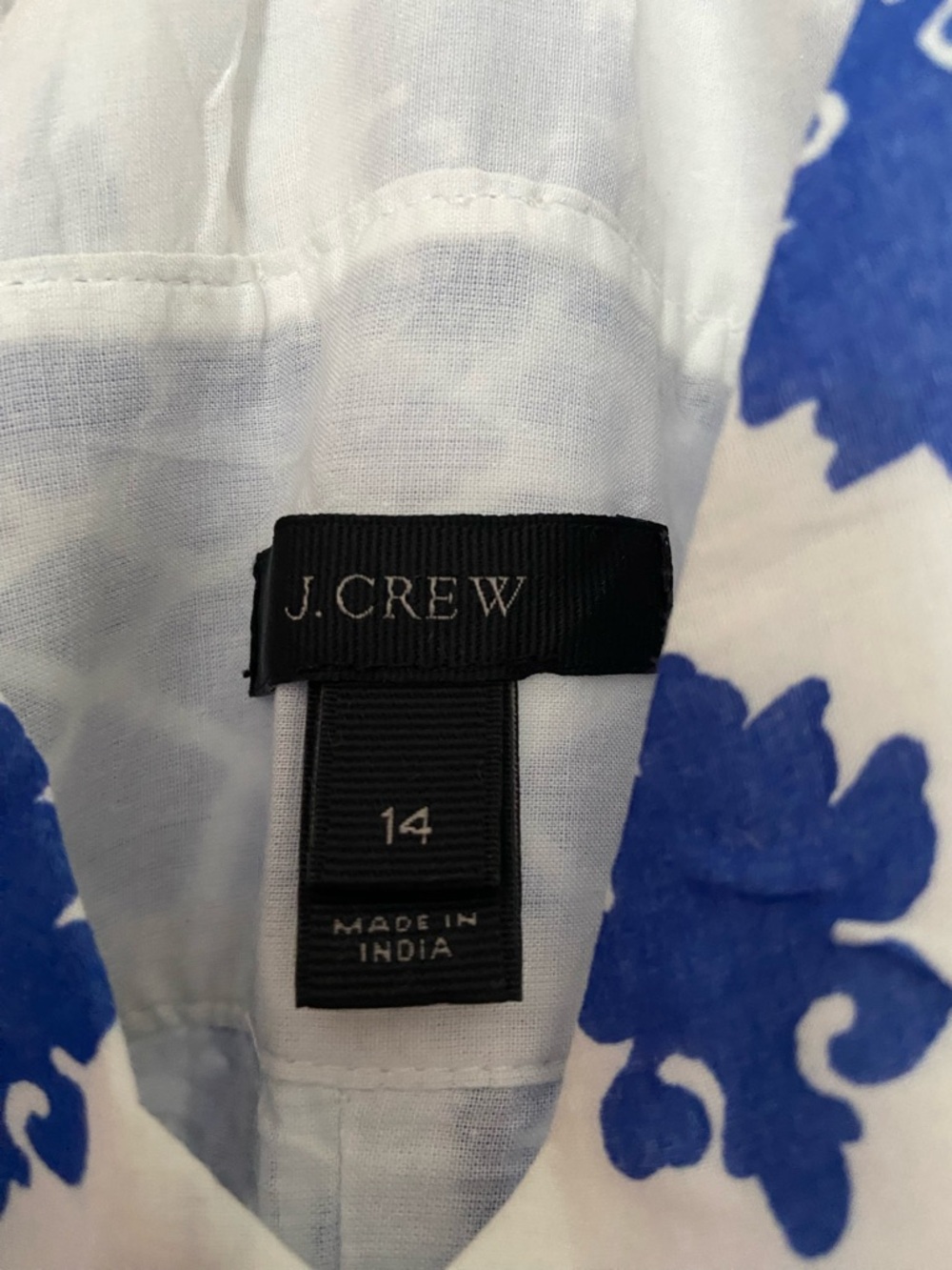 J.Crew blue and white cotton maxi dress 14 - Picture 2 of 2